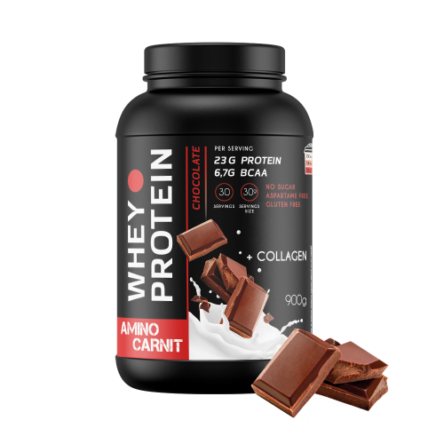 AminoCarnit Whey Protein 900gr  Amino Сarnit Whey Protein (900 гр.) - сывороточный протеин быстро расщепляется и усваивается организмом. Прекрасно подходит для закрытия белкового окна после тренировки. Традиционный выбор для тех, кто работает над мышечной массой.