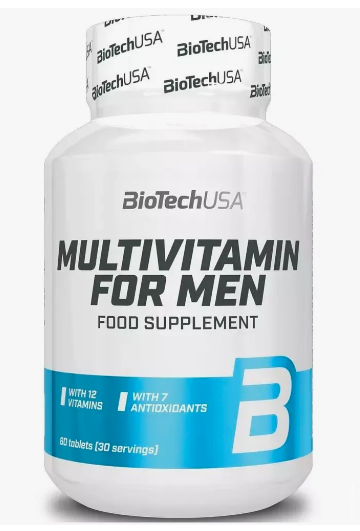 BioTech MultiVitamin for Men 60таб. Multivitamin for Men, Мультивитамини для мужчин 60 таб. BT - сбалансированный комплекс, разработанный специально для мужчин.