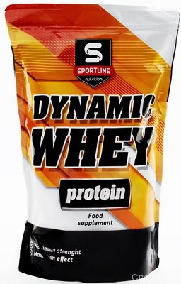 SportLine Dynamic Whey protein 1кг. Protein – это классическая сухая смесь для высокобелкового коктейля от SportLine nutrition. Основа - сывороточный концентрат, содержащий кроме цельного белка до 15% белкового вещества в виде свободных аминокислот и пептидов, что обуславливает уникальные восстанавливающие способности коктейля. Сывороточный протеин - это водорастворимая часть молочного белка, составляющая около 20% от его объема. В этом протеине самая высокая концентрация аминокислот с разветвленными цепями (таких как лейцин, изолейцин и валин), являющихся ключевыми для процесса мышечного роста.