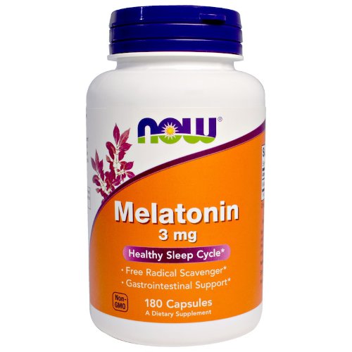 NOW Melatonin 3 мг. 240 капс. Melatonin 3 мг от NOW Foods - используется при нарушениях сна, для облегчения процесса засыпания, восстанавливает нарушенный цикл «сна-бодрствования». Борется с депрессивными состояниями. Защищает организм от стресса, замедляет процесс старения, улучшает иммунную систему, регулирует кровяное давление и работу клеток головного мозга.