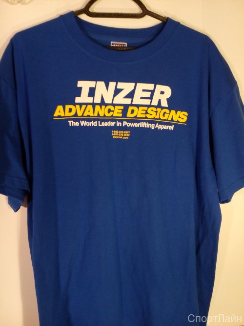 Футболка Inzer  Логотип фирмы Inzer на груди. Футболка отлично подойдет для занятий в спорт зале и выступлений на соревнованиях. Отличное соотношение цены и качества.Состав: 50% полиэстер и 50% хлопок.