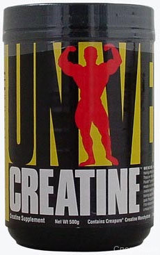 Universal Nutrition Creatine Powder 500gr Креатин — это биомолекула, которая производит ATP; он синтезируется в печени и хранится в мозге, скелетных и сердечной мышцах. Креатин является ключевым веществом в деле восстановления уровня ATP.