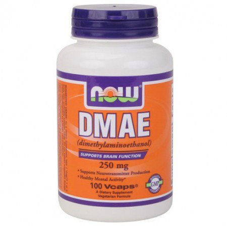 NOW DMAE 250mg 100caps NOW® DMAE 250mg в одной капсуле содержит 250 мг диметиламиноэтанола (ДМАЭ) – вещество, естественным путем образующееся в незначительных количествах в головном мозге. Многие исследователи считают, что ДМАЭ (диметиламиноэтанол) может служить средством препятствующим старению, усиливая возможность организма вырабатывать ацетилхолин, так как дефицит ацетилхолина обычно ассоциируется с потерей памяти.