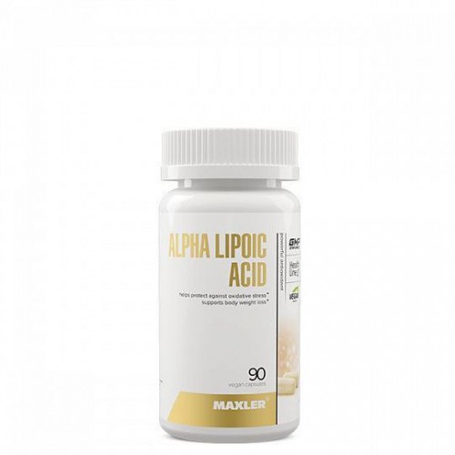 Maxler Alpha Lipoic Acid 90vcaps Альфа-липоевая кислота (ALA), или витамин N — это антиоксидант природного происхождения. Эта кислота участвует в процессе энергообмена клеток, отвечает за их здоровье, выводит свободные радикалы и тяжелые металлы из организма. Альфа-липоевая кислота помогает защитить клеточные мембраны и предотвратить их повреждение. 