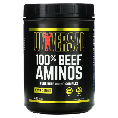  Universal Nutrition 100% BEFF Aminos 400 таб Полный спектр высококонцентрированных аминокислот. 
Обладает анаболическим потенциалом говядины.
Способствует набору массы без жира. 