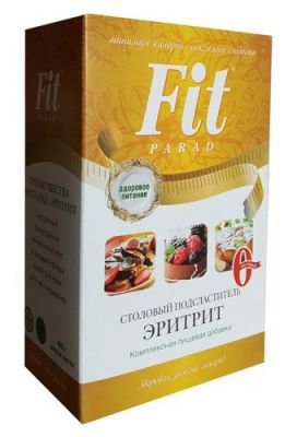 FitParad Эритрит 400гр.  ​Эритрит Е968 (ERYTHRITOL, эритритол) – натуральный сахарозаменитель нового поколения. Вещество представляет собой кристаллический порошок белого цвета, хорошо растворяющийся в воде, устойчивый к воздействию высоких температур и многих видов микроорганизмов, имеющий низкую гигроскопичность.