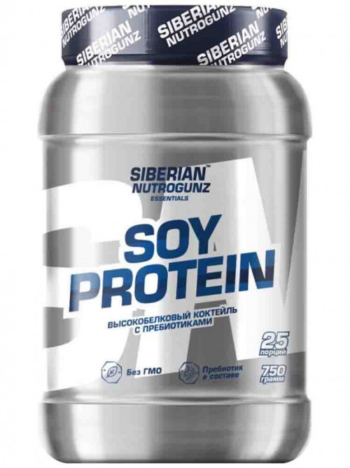 Siberian Nutrogunz Soy Protein 750gr Высококачественный растительный источник белка, содержащий все незаменимые аминокислоты для роста мышц. Отлично подойдет вегетарианцам и людям с непереносимостью лактозы.
Соевый протеин содержит полезные жиры и минералы, которые улучшают работу сердечно-сосудистой системы, снижая уровень холестерина. Также Soy Protein помогает быстрее восстановиться после тяжелых нагрузок.