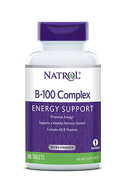 Natrol B-100 Complex 100 tabs Пищевая добавка B-100 Complex содержит в себе восемь самых важных и высокоэффективных витаминов группы B