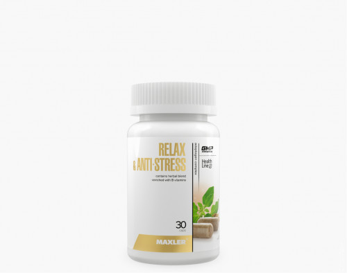 Maxler Relax &amp; AntiStress Complex 30 caps Maxler Relax & Anti-Stress – это сочетание натуральных адаптогенов с полезными минералами и витаминами, которое помогает расслабиться и снять стресс. Это мощная формула, которая может стать вашим надежным помощником в повседневной жизни!