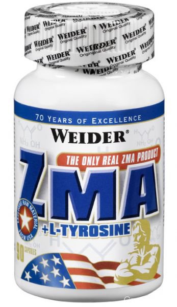 Weider ZMA + L Tyrosine (90 кап) MA — натуральное и 100% клинически проверенное средство, которое поднимает уровень тестостерона в организме человека.