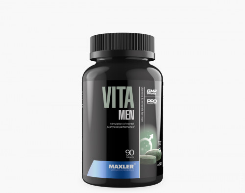 Maxler VitaMen 90 таб Созданный специально для мужчин комплекс ключевых минералов и экзотических фито-добавок VitaMen способствует улучшению умственной и физической активности, здоровью простаты, снижает негативные последствия стресса и нормализует функцию пищеварительной системы